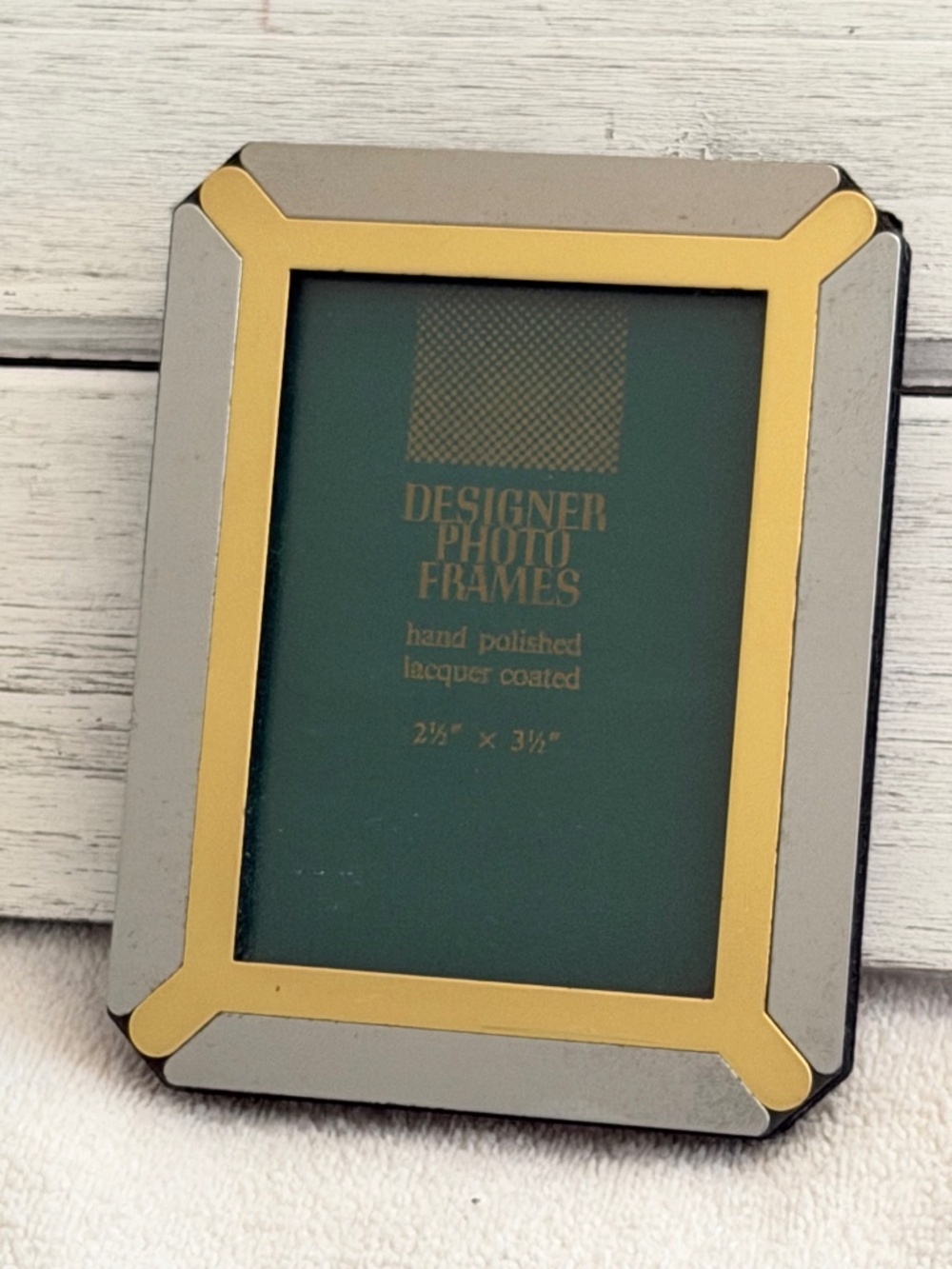 Gold Silver Tone Mini Photo Frame 2.5 x 3.5 Small Picture Desk Tabletop Classic